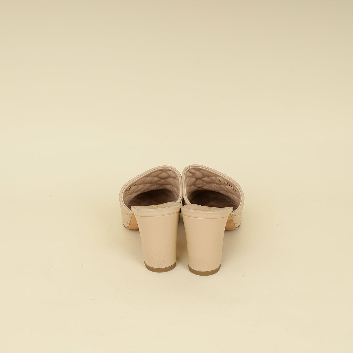Chanel Bicolor CC Cap Toe Chain Quilted Mules 37.5