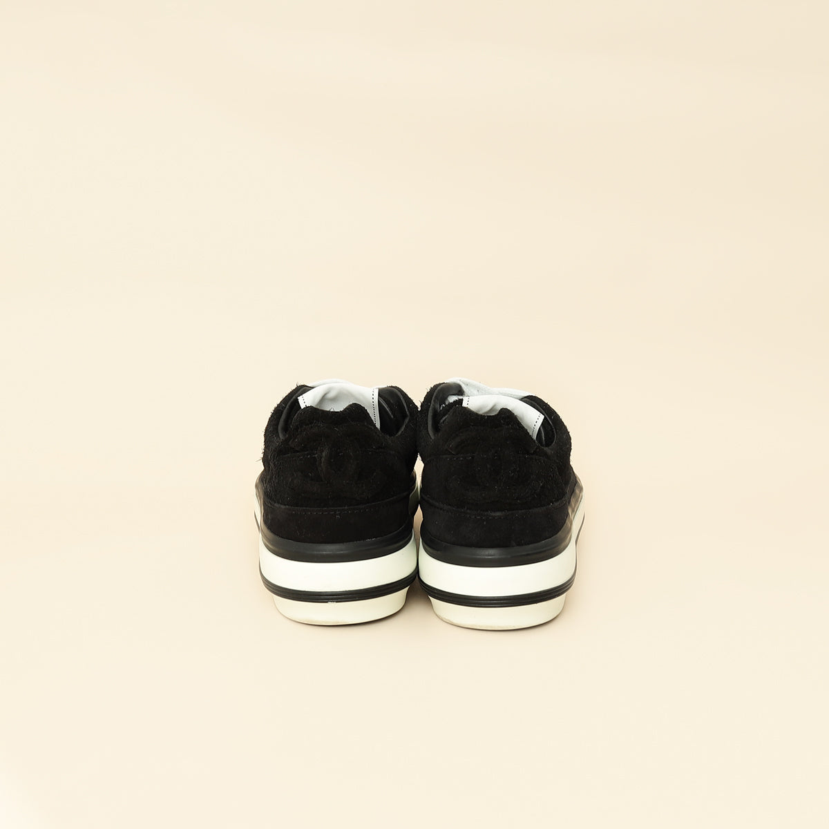 Chanel Bicolor CC Suede Sneaker 37