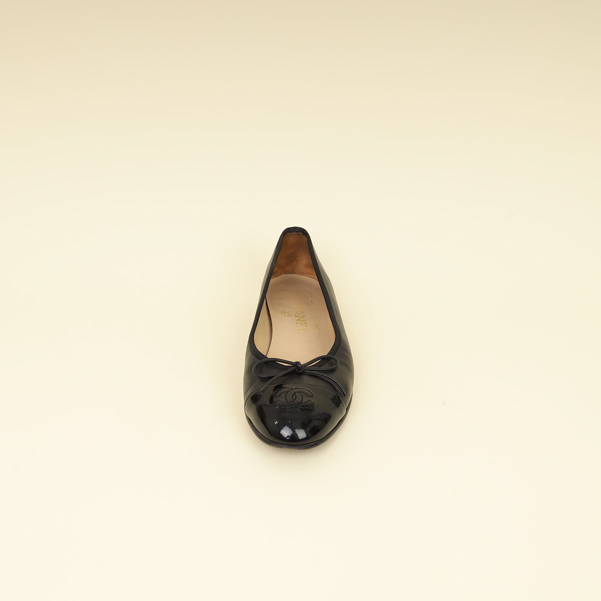Chanel Black CC Ballet Flats 38