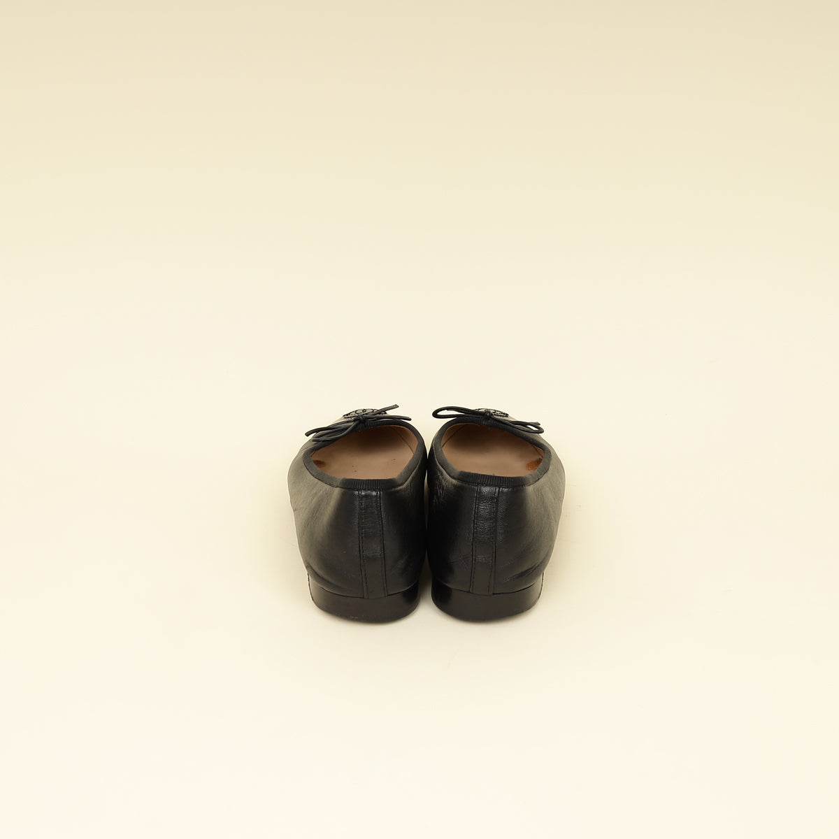 Chanel Black CC Ballet Flats 38