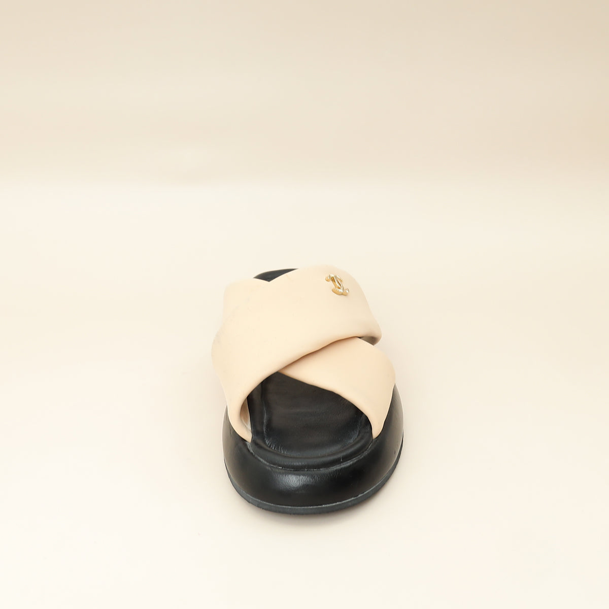 Chanel Bicolor Fabric CC Mules Sandals 39