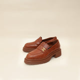 Chanel Brown CC Quilted Loafer 40