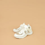 Chanel White PVC Lace Up Sneakers 41