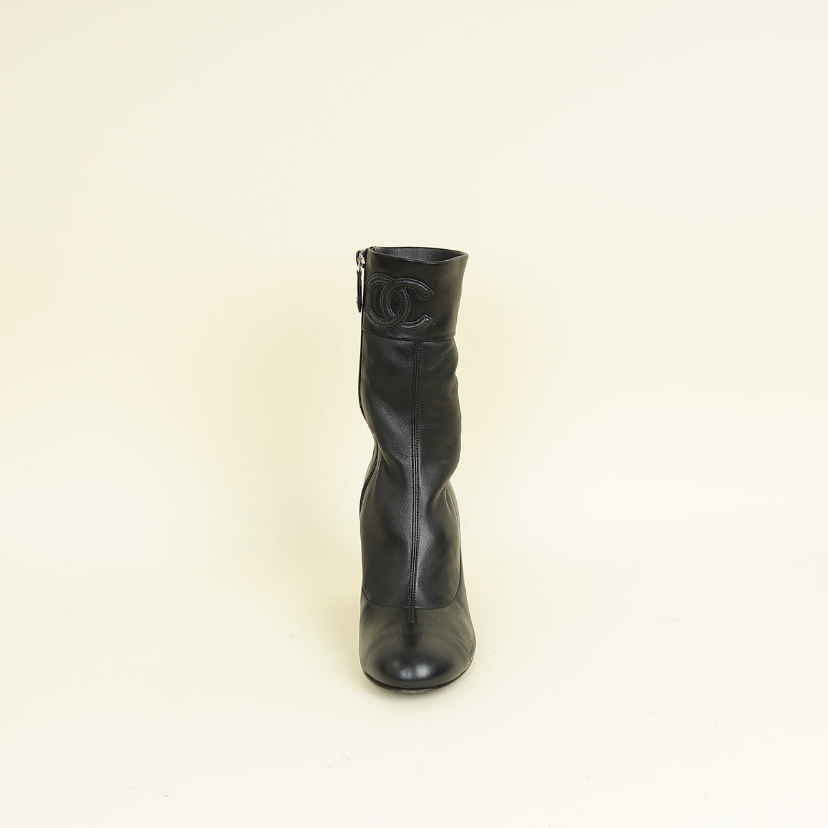 Chanel Black CC Ankle Boots 37