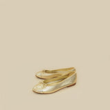 Chanel Metallic Gold Ballet Flats 39.5