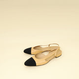 Chanel Bicolor Flat Slingback 39.5