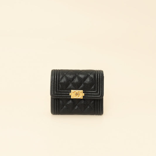 Chanel Black Boy Small Wallet