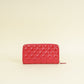 Chanel Fuchsia CC Zip Around Wallet