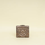 Chanel Metallic Bronze Ligne Cambon Compact French Purse Wallet