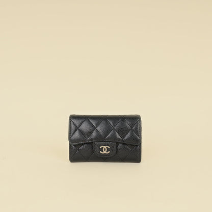 Chanel Black CC Classic Flap Card Holder
