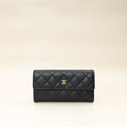Chanel Black CC Classic Flap Long Wallet