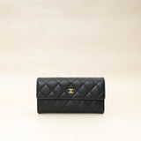Chanel Black CC Classic Flap Long Wallet