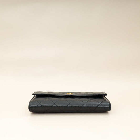 Chanel Black CC Classic Flap Long Wallet