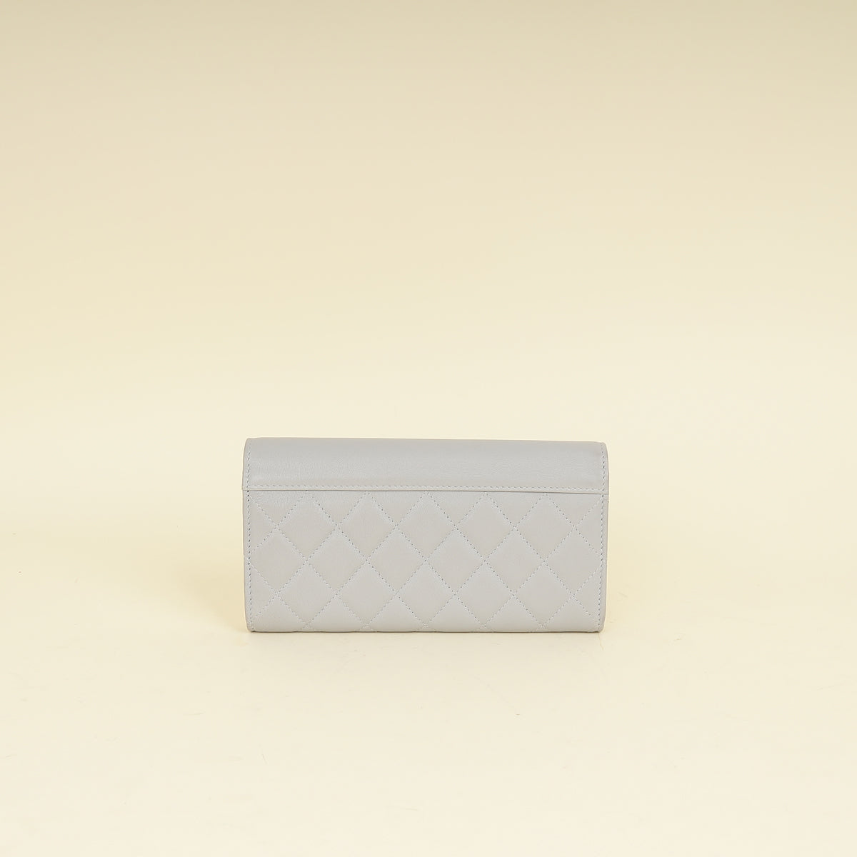 Chanel Grey CC Box Flap Wallet