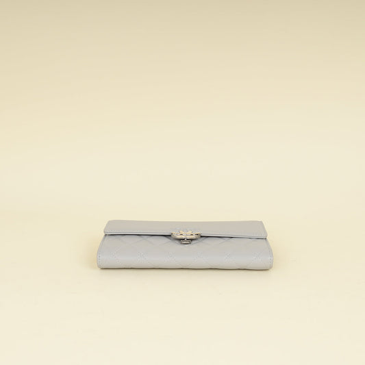 Chanel Grey CC Box Flap Wallet