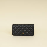 Chanel Black Classic CC Long Wallet