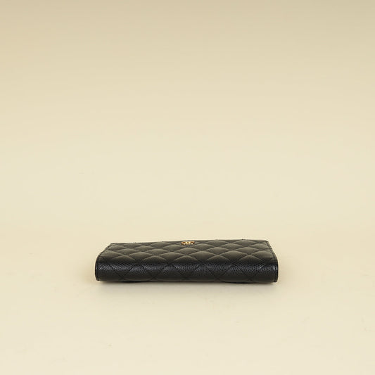Chanel Black Classic CC Long Wallet