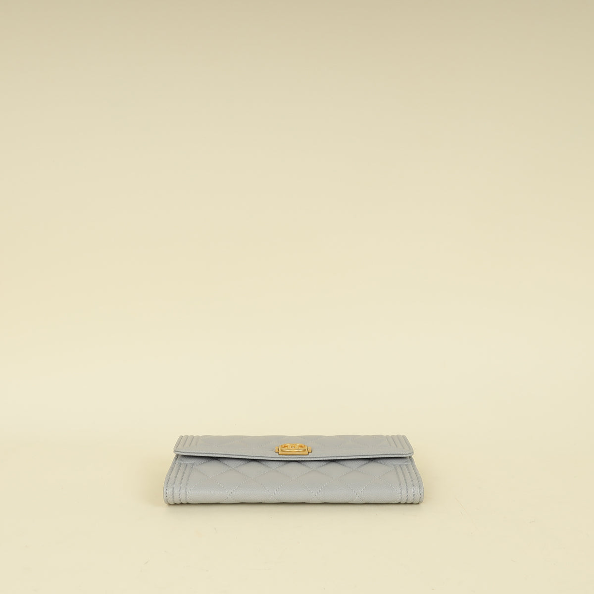 Chanel Grey Le Boy Flap Wallet