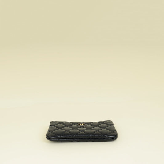 Chanel Black Classic Small Zipped Pouch