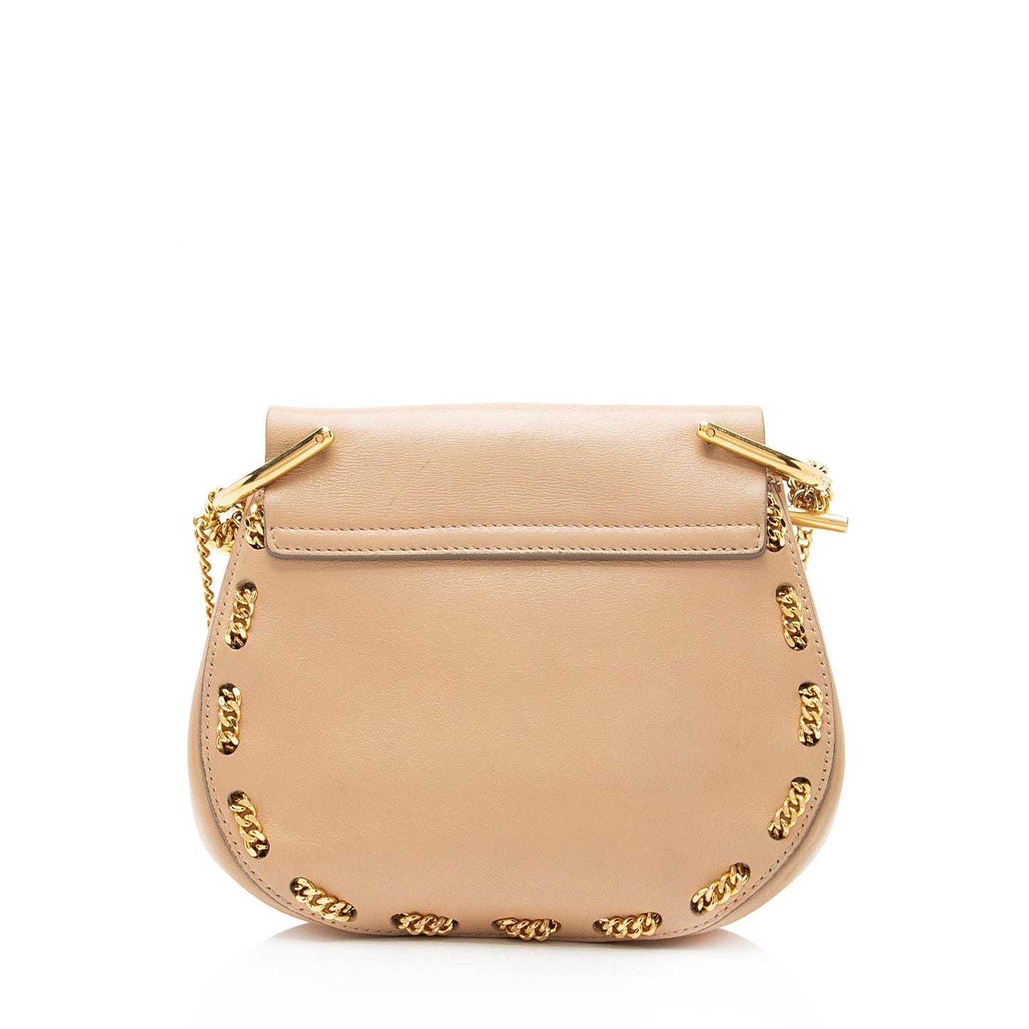 Chloe Lambskin Drew Chain Embellished Mini Shoulder Bag (SHF-23119)