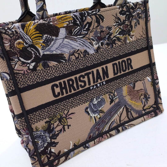 DIR1286 Book Tote black BIG 26.5cm Handbag Embroidery LOGO grey