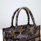 DIR1286 Book Tote black BIG 26.5cm Handbag Embroidery LOGO grey