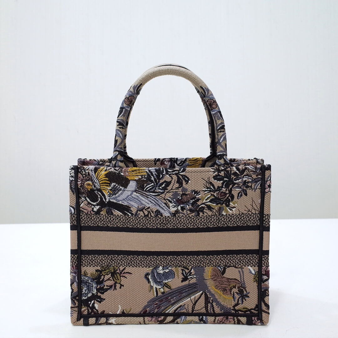 DIR1286 Book Tote black BIG 26.5cm Handbag Embroidery LOGO grey
