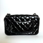 Chanel Classic Flap Rectangular Super Mini Black Patent Leather Silver Hardware 2014