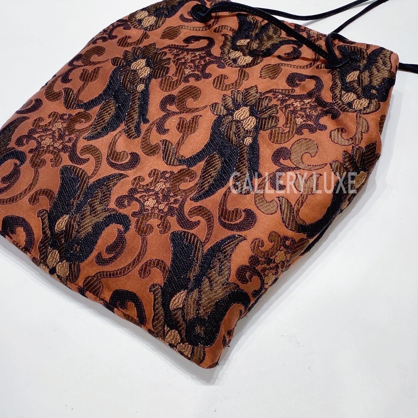 No.3385-Prada Embroidery Drawstring Bag