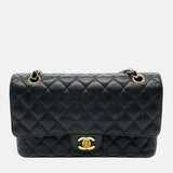 Chanel Classic Flap Medium Black Caviar Leather with 24k Gold Hardware, 2008-2009
