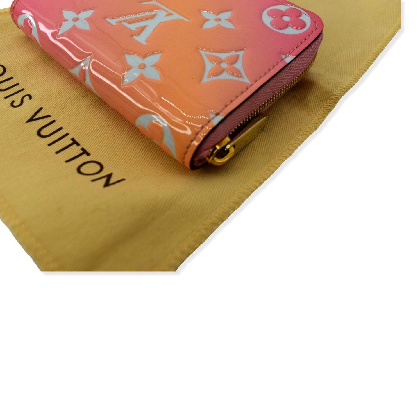 LOUIS VUITTON Vernis Leather Zippy Coin Purse Sunrise