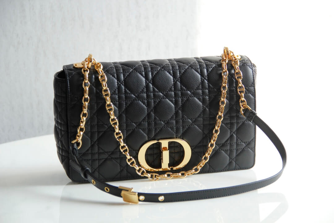 DIR 2023 Caro black real leather sling shoulder bag