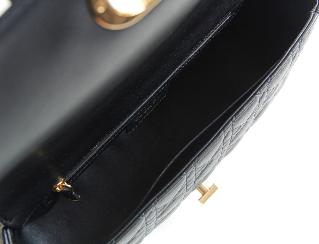 DIR 2023 Caro black real leather sling shoulder bag