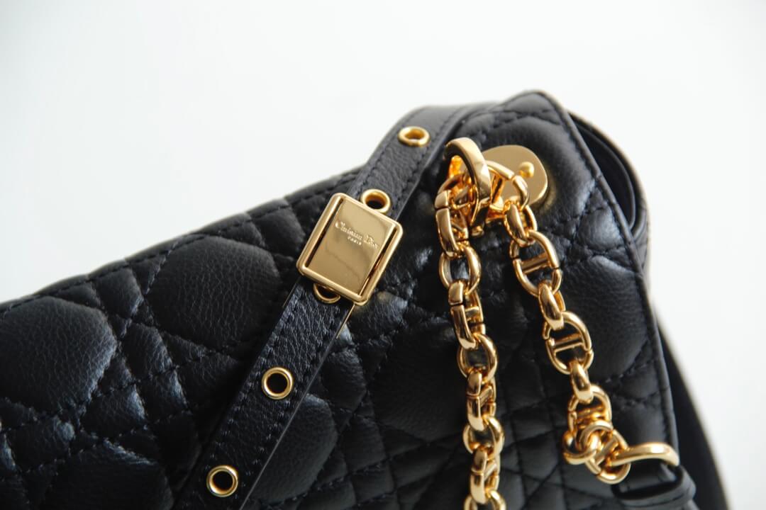 DIR 2023 Caro black real leather sling shoulder bag