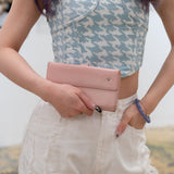Chanel Butterfly Camellia Bifold Long Wallet Pink TWS