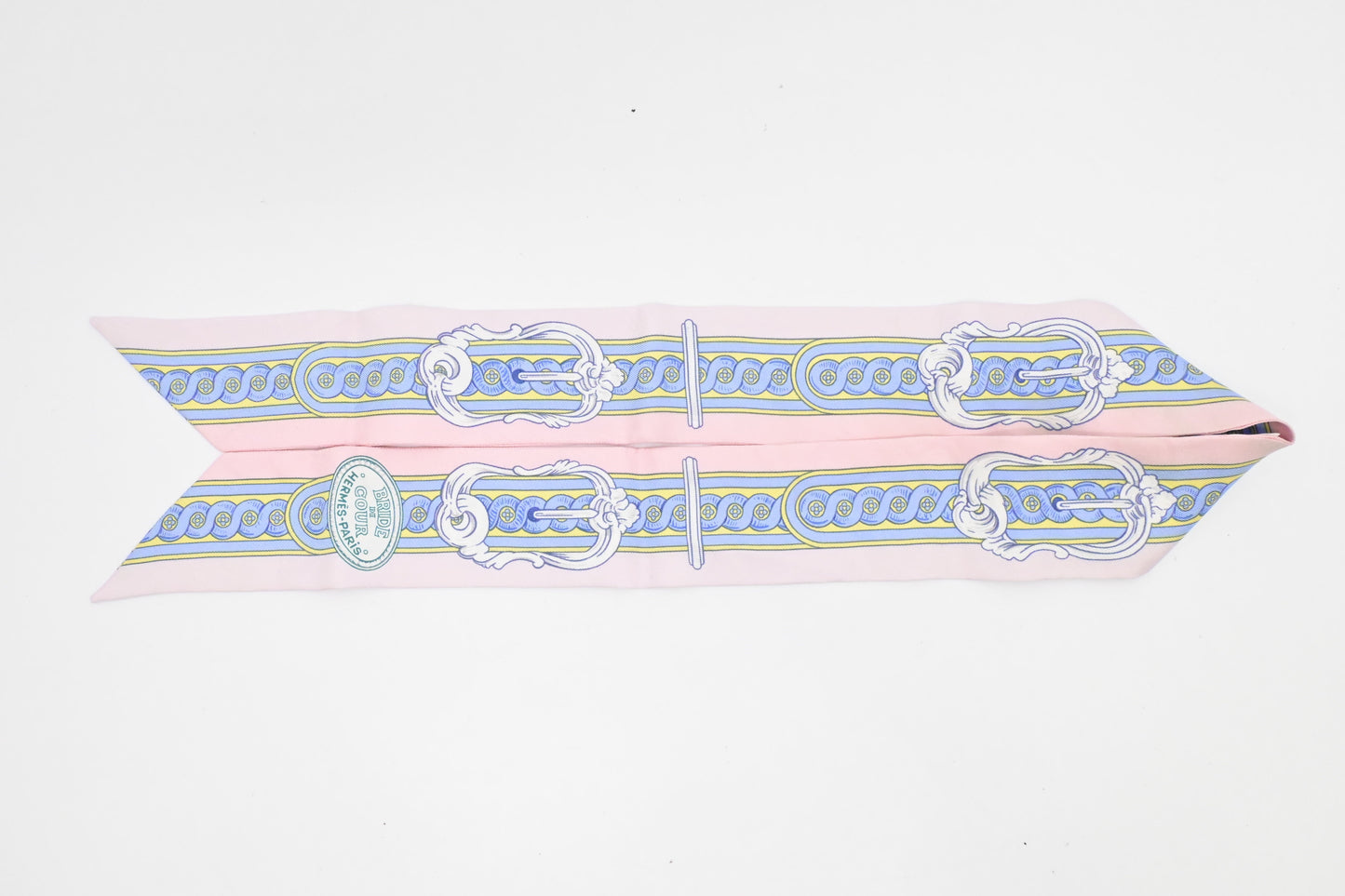 Hermes 'Bride de Cour' Twilly in Pink Silk