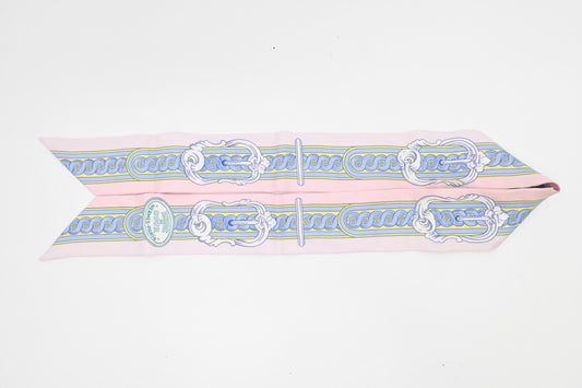 Hermes 'Bride de Cour' Twilly in Pink Silk