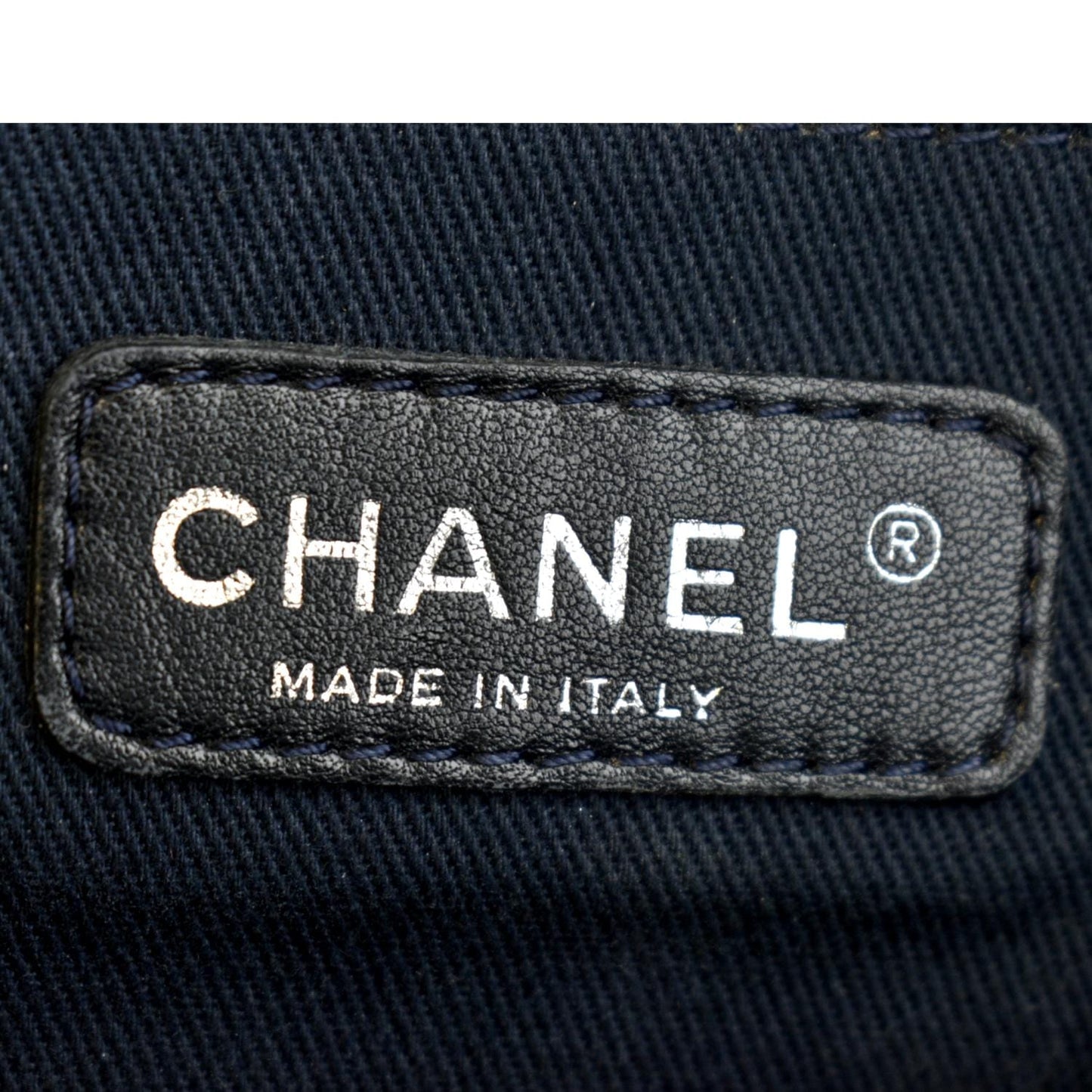 CHANEL Deauville Medium Bowling Denim Shoulder Bag Blue