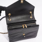 Chanel Womens Lambskin Crossbody Envelope Bag Black
