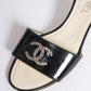 Chanel Black Leather Kitten Heels