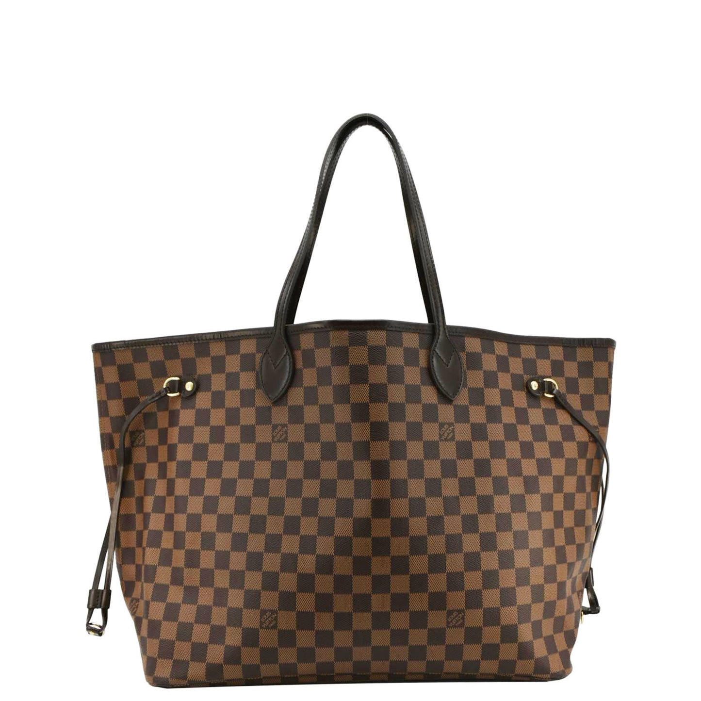 LOUIS VUITTON Neverfull GM Damier Ebene Tote Shoulder Bag Brown