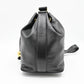 Chanel Drawstring Bucket Bag in Black Leather