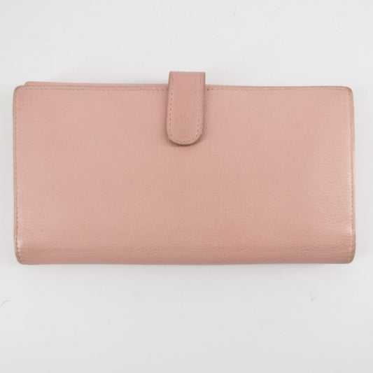 Chanel Butterfly Camellia Bifold Long Wallet Pink TWS