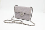 Chanel Mini Square in Lavender Gray Cotton Canvas