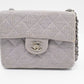 Chanel Mini Square in Lavender Gray Cotton Canvas