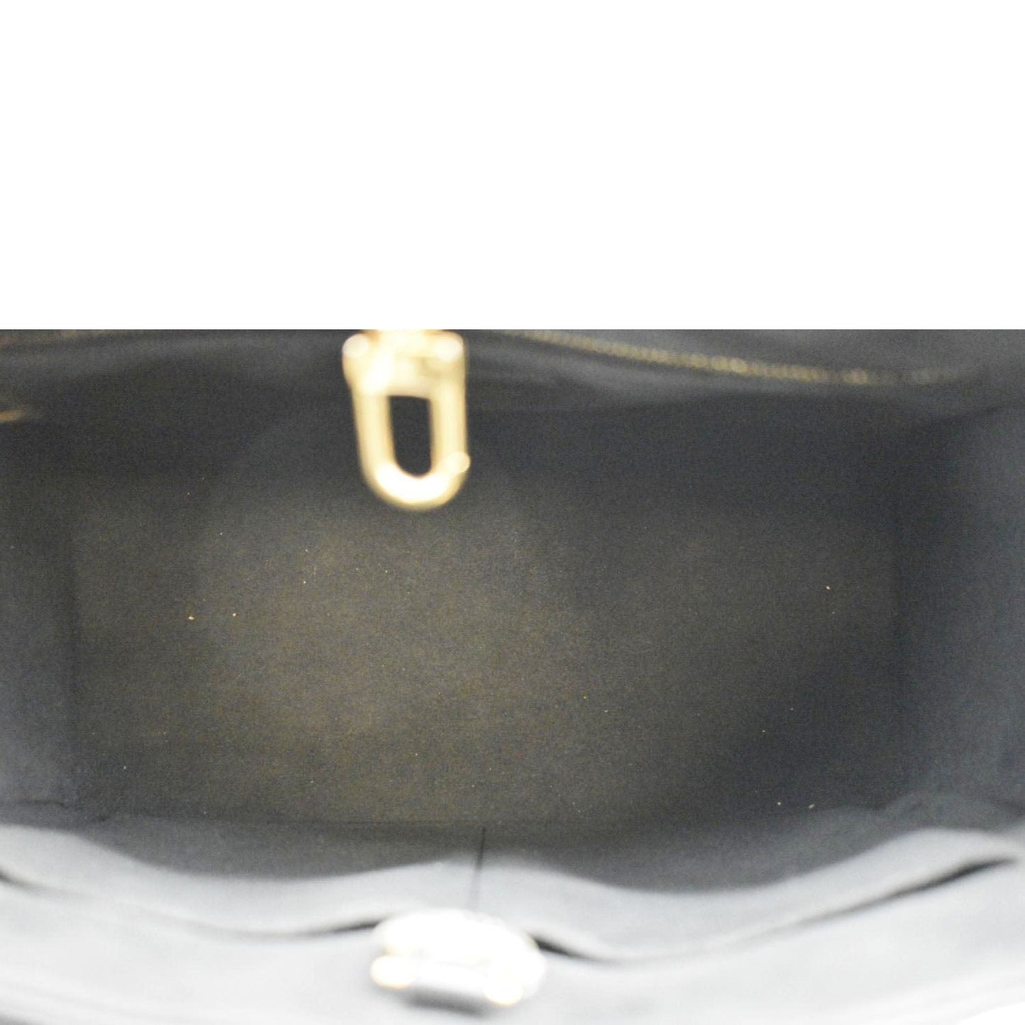 LOUIS VUITTON Onthego PM Monogram Empreinte Leather Tote Shoulder Bag Black