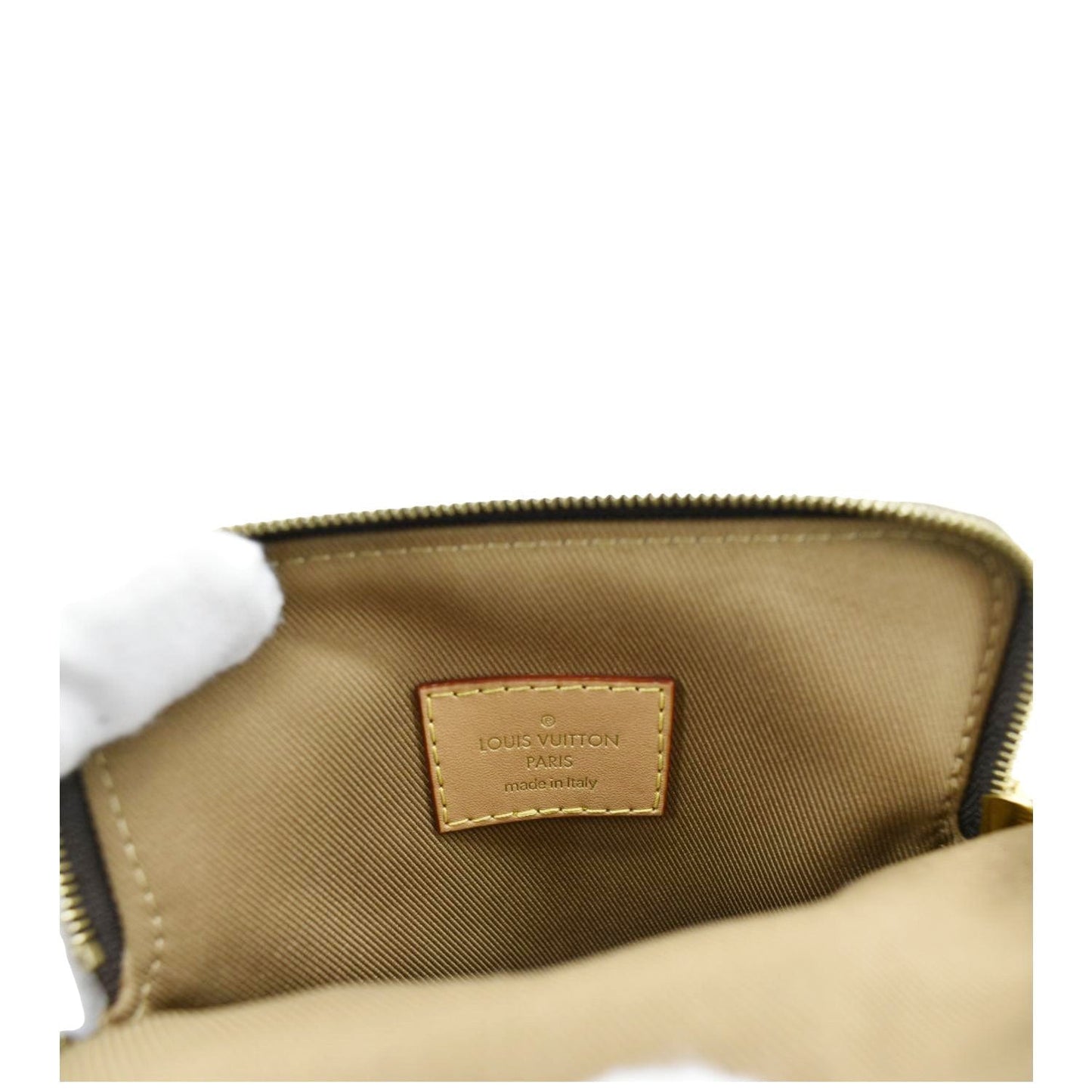 LOUIS VUITTON Utility Phone Sleeve Monogram Canvas Crossbody Bag Brown