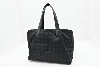 Chanel New Travel Line Tote in Black Canvas