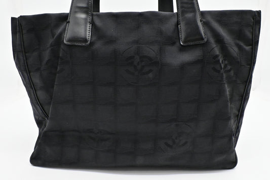 Chanel New Travel Line Tote in Black Canvas