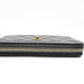 Chanel Compact Zip Wallet in Black Matelasse Leather